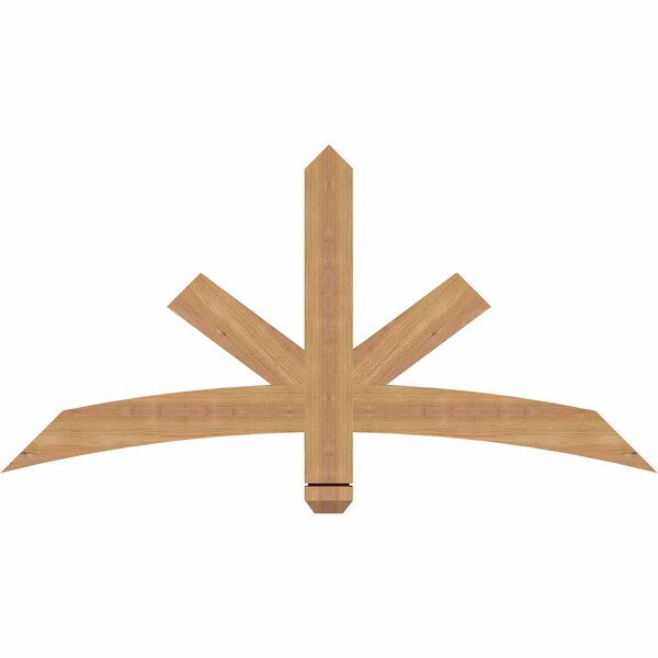 Ekena Millwork Alberta Smooth Timber Gable Bracket, Western Red Cedar, 48"W x 24"H x 1 1/2"D x 3 1/2"F, 12/12 Pitch GBW048X24X0204ALB00SWR - main